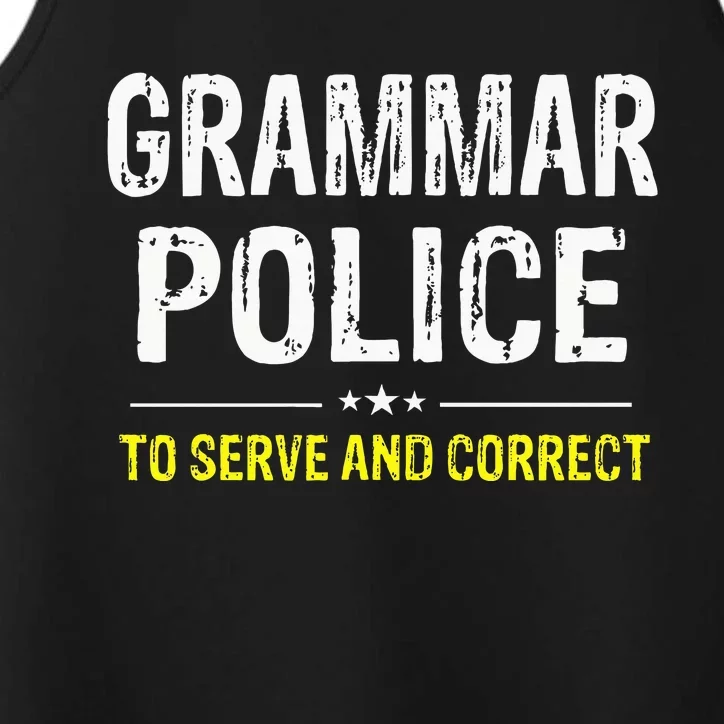 funny Grammar Police Costume Idea Performance Tank