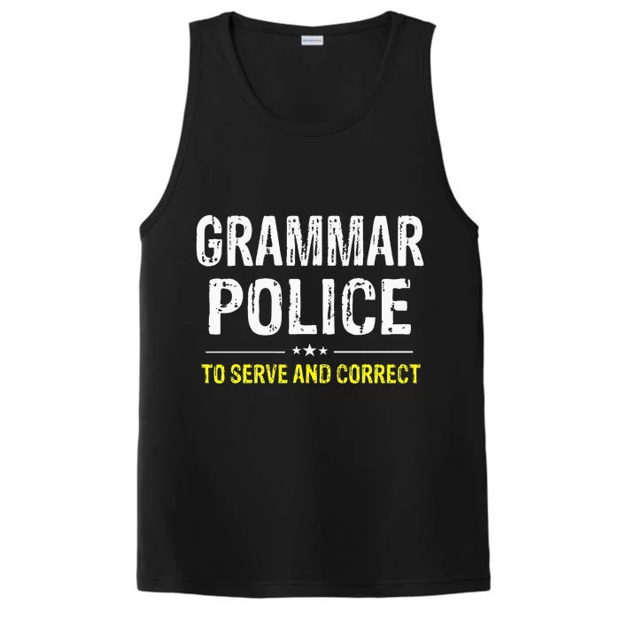 funny Grammar Police Costume Idea Performance Tank