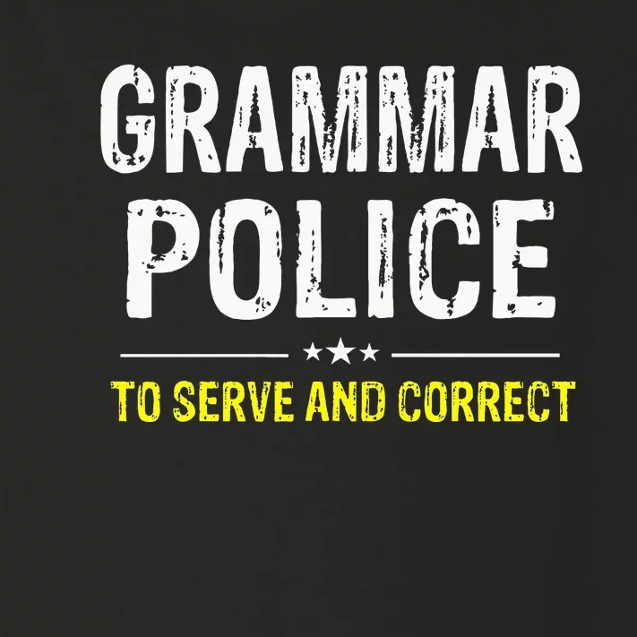 funny Grammar Police Costume Idea Toddler Long Sleeve Shirt