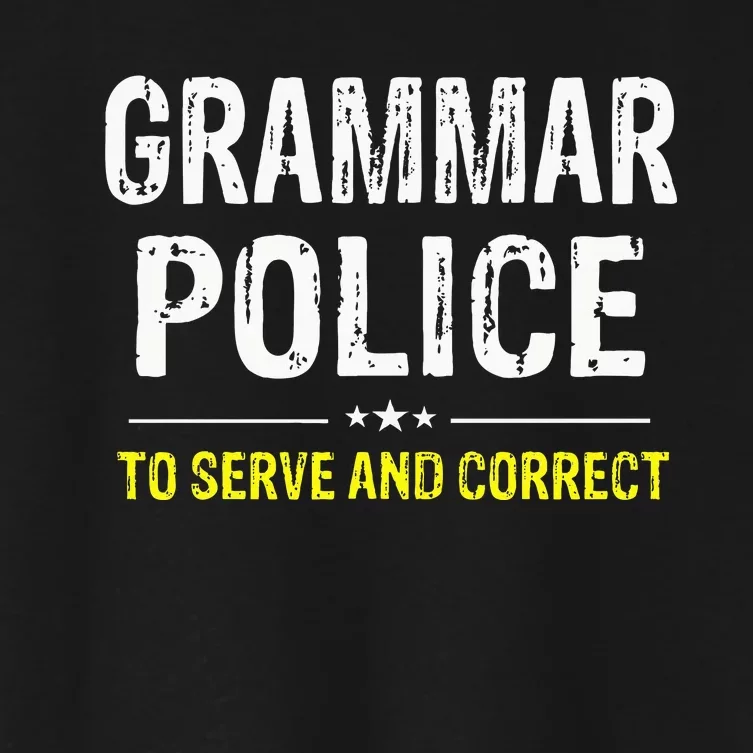 funny Grammar Police Costume Idea Women's Crop Top Tee