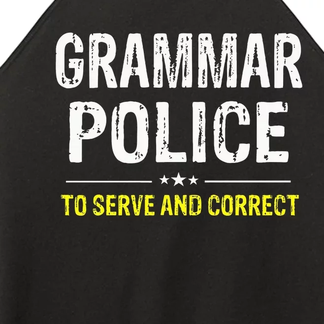 funny Grammar Police Costume Idea Women’s Perfect Tri Rocker Tank