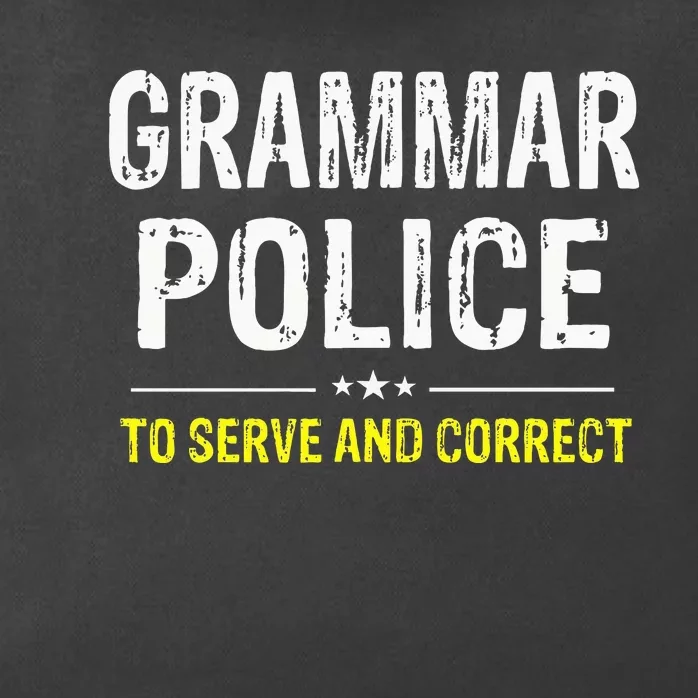 funny Grammar Police Costume Idea Zip Tote Bag