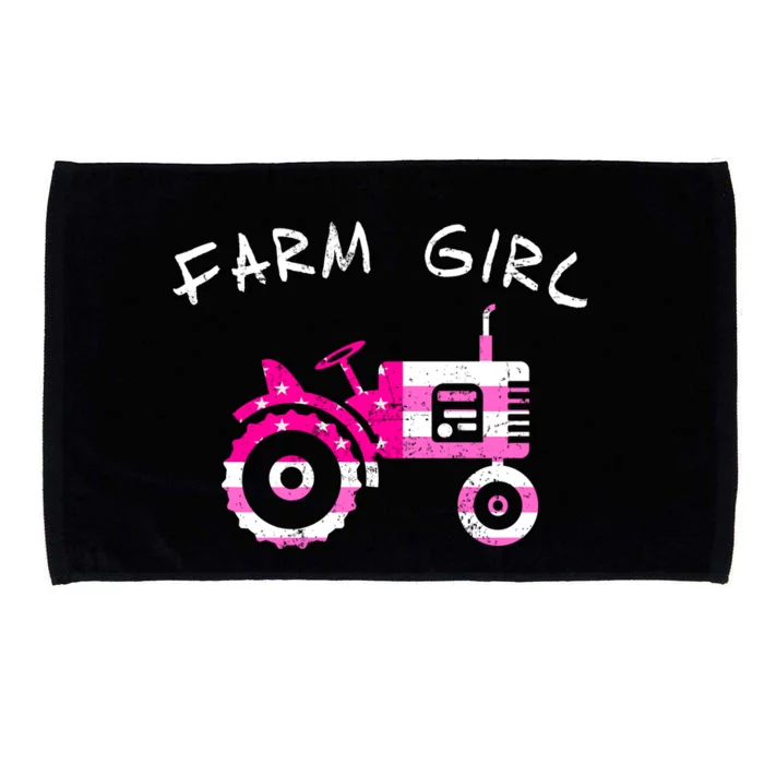 Farm Girl Pink Vintage Tractor Cool Gift Womens Gift Microfiber Hand Towel