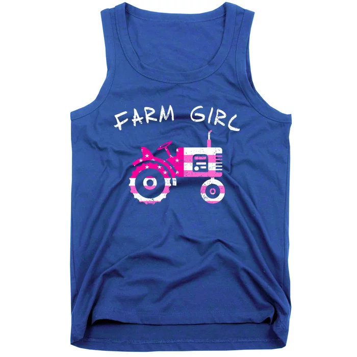 Farm Girl Pink Vintage Tractor Cool Gift Womens Gift Tank Top