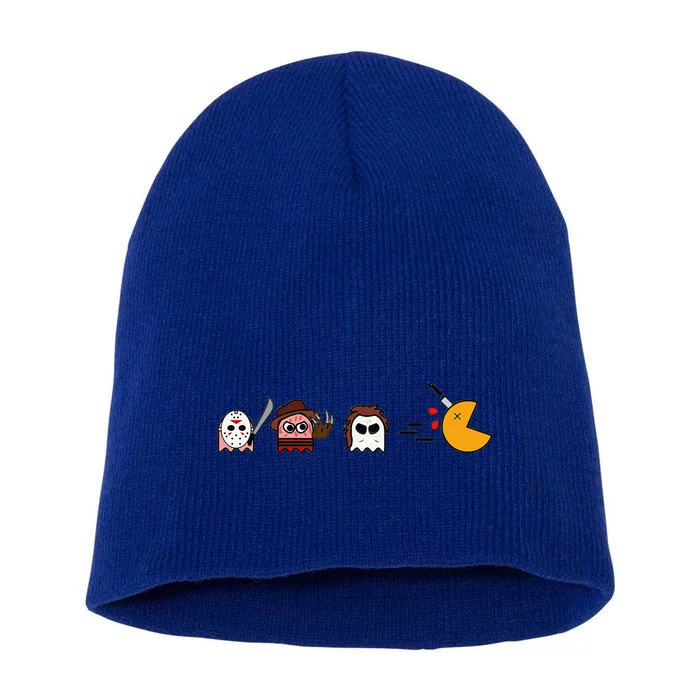 Funny Ghosts Parody Halloween Gamer 80s Horror Movies Short Acrylic Beanie