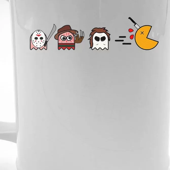 Funny Ghosts Parody Halloween Gamer 80s Horror Movies Front & Back Beer Stein