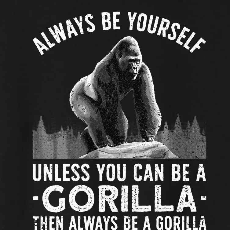 Funny Gorilla Primate Animal Gorilla Lover Women's Crop Top Tee