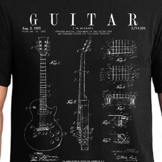 Funny Guitar Player Art For  Guitarist Guitar Lover Pajama Set