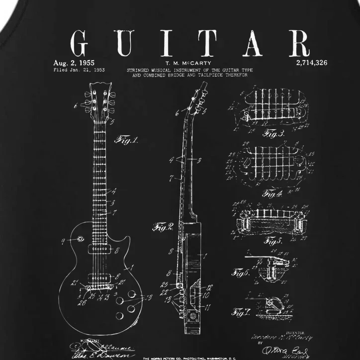 Funny Guitar Player Art For  Guitarist Guitar Lover Performance Tank