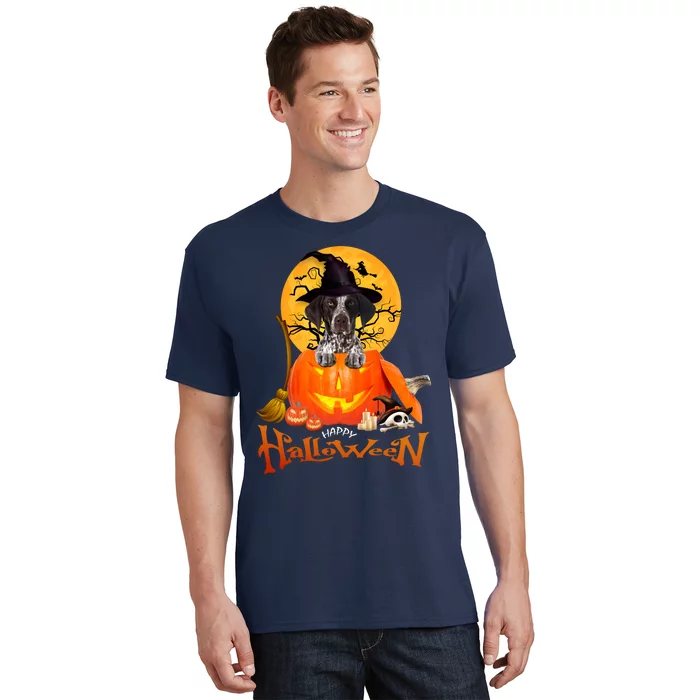 Funny GS Pointer Dog Spooky Halloween T-Shirt