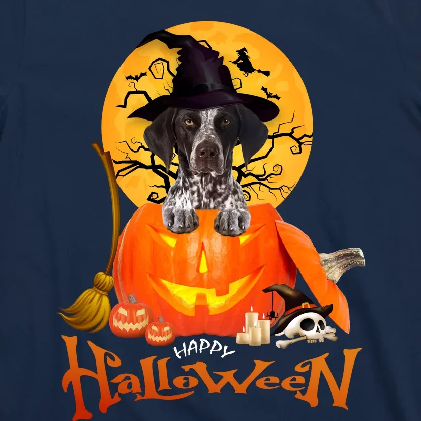 Funny GS Pointer Dog Spooky Halloween T-Shirt