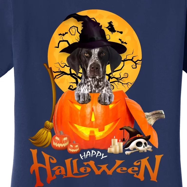 Funny GS Pointer Dog Spooky Halloween Women's T-Shirt