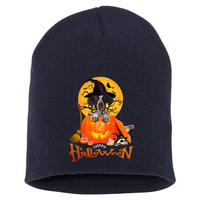 Funny GS Pointer Dog Spooky Halloween Short Acrylic Beanie