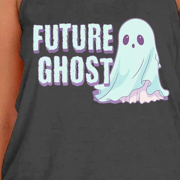 Future Ghost Pastel Goth Kawaii Creepy Cute Weird Aesthetic Women's Knotted Racerback Tank