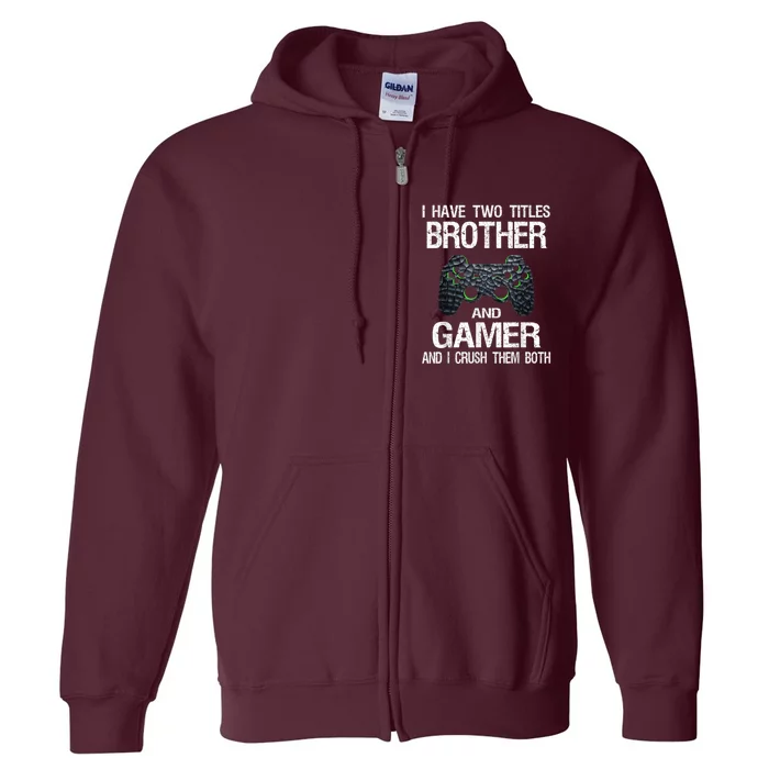 Funny Gamer Quote Video Games Gaming Boys Brother Teen Full Zip Hoodie