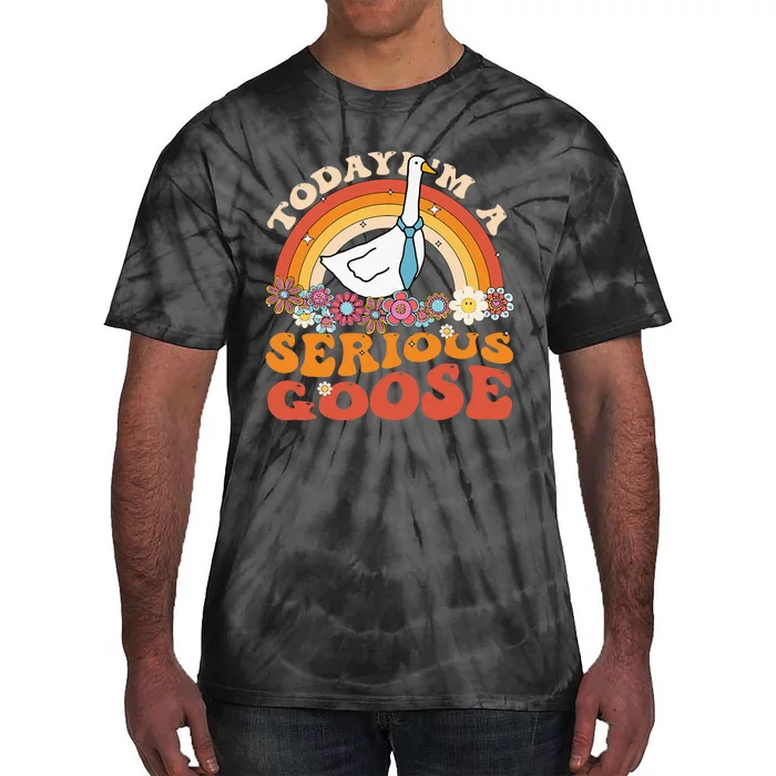 Funny Geese Quote Today IM A Serious Goose Women Cool Tie-Dye T-Shirt