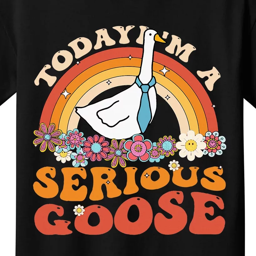 Funny Geese Quote Today IM A Serious Goose Women Cool Kids T-Shirt