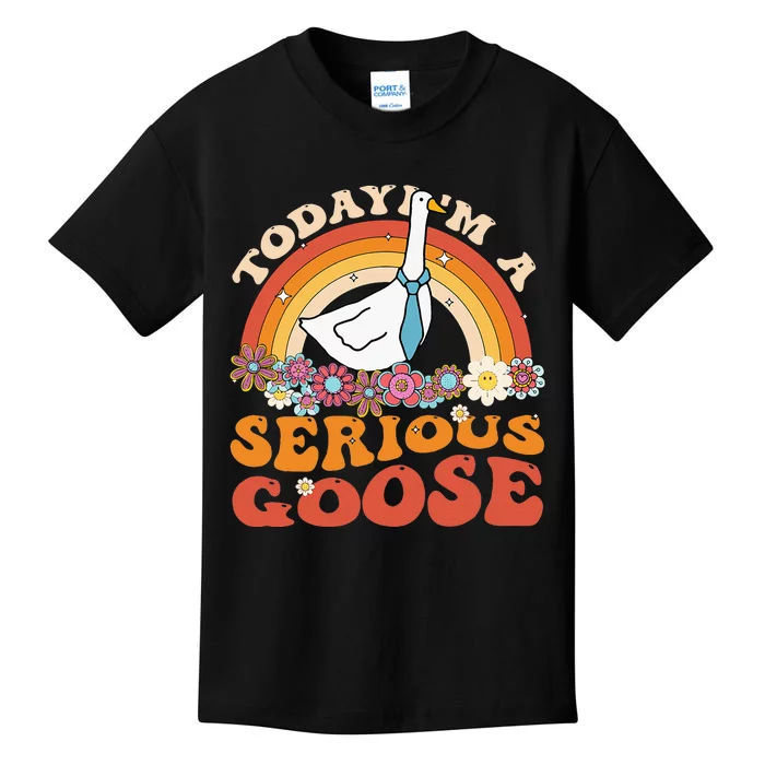 Funny Geese Quote Today IM A Serious Goose Women Cool Kids T-Shirt