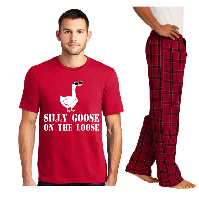 Funny Goose Quote Silly Goose On The Loose Pajama Set