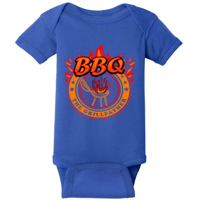 Funny Grillfather Quote The Grillfather Bbq Cool For Father Gift Baby Bodysuit