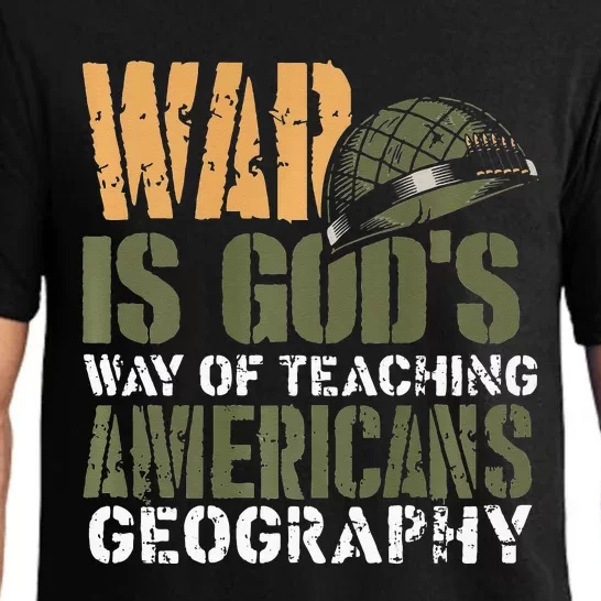 Funny Geography Quote Military Helmet Pajama Set