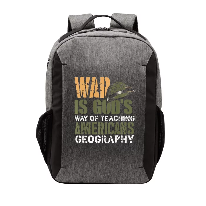 Funny Geography Quote Military Helmet Vector Backpack