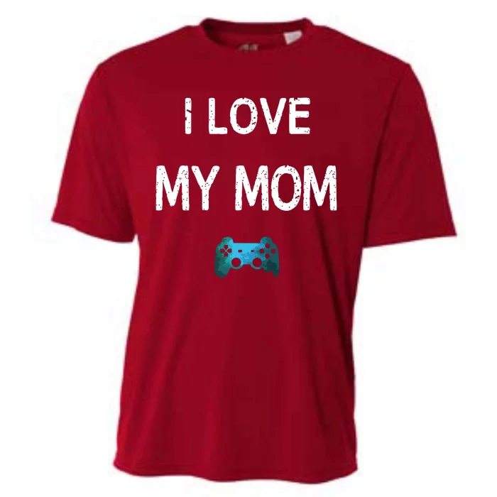 Funny Gamer Quote I Love Mom Video Games Gaming Boy Teen Cooling Performance Crew T-Shirt