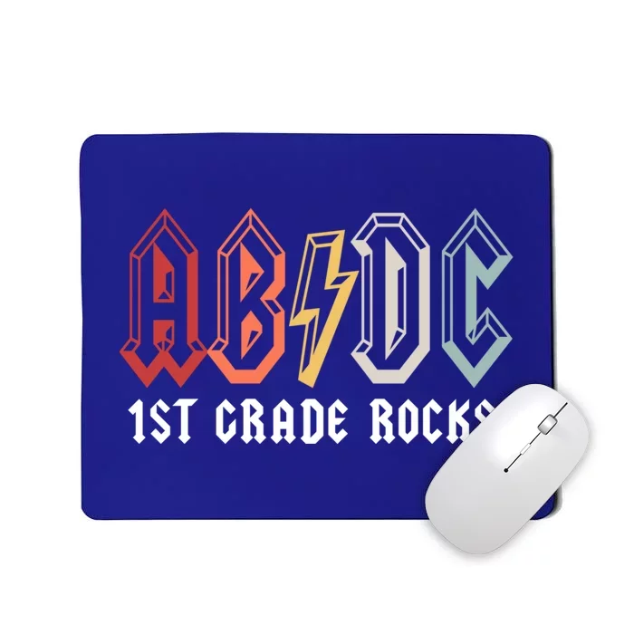 First Grade Rocks Abcd Teacher For 1St Grader Back To School Gift Mousepad