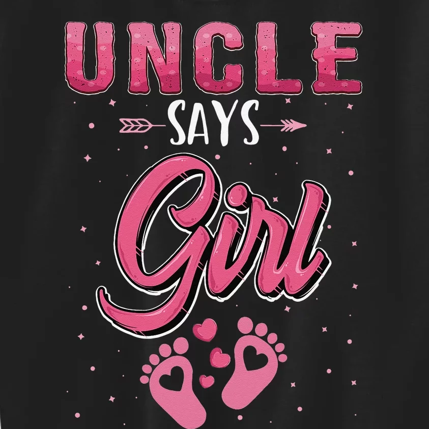 funny Gender reveal Uncle baby matching family set Kids Sweatshirt