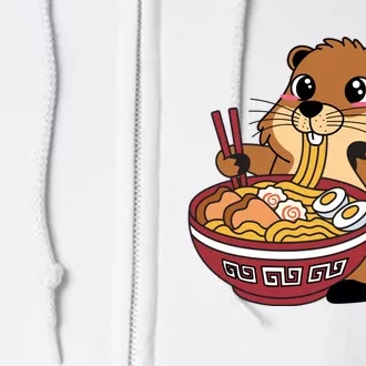 Funny Groundhog Ramen Noodles Full Zip Hoodie