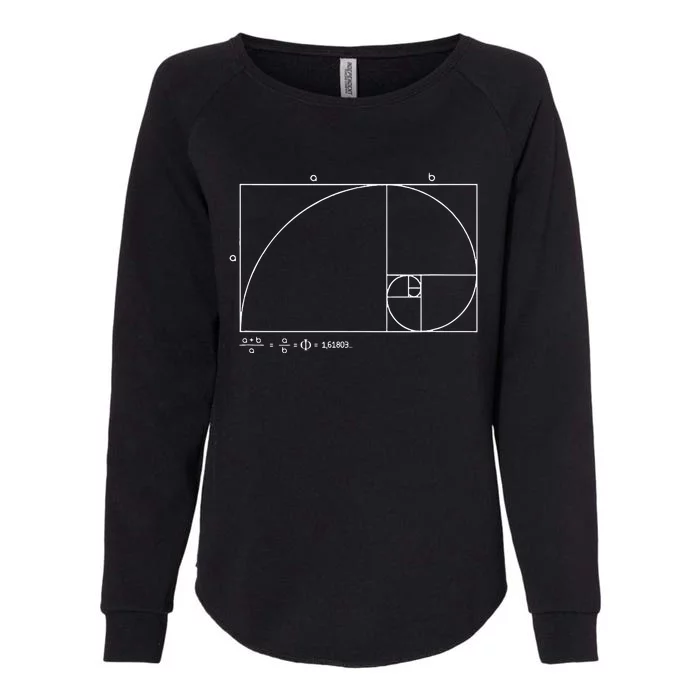 Fibonacci Golden Ratio Womens California Wash Sweatshirt