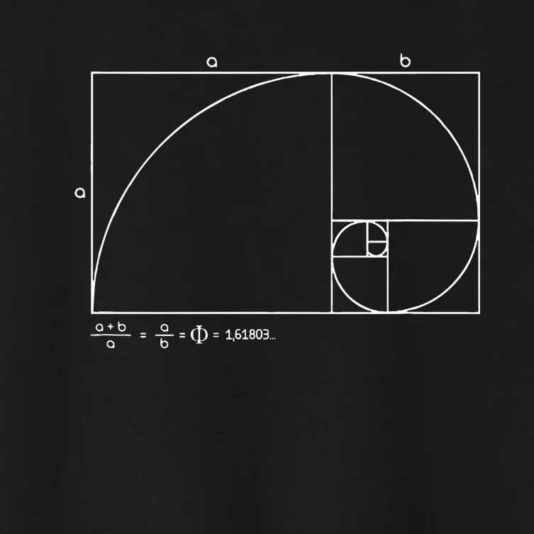 Fibonacci Golden Ratio Women's Crop Top Tee