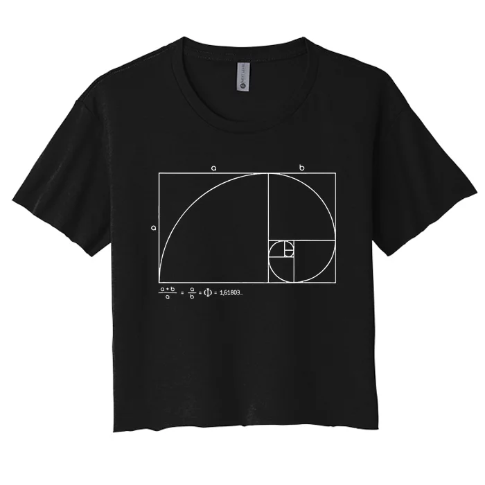 Fibonacci Golden Ratio Women's Crop Top Tee