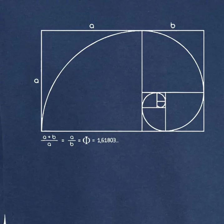 Fibonacci Golden Ratio Garment-Dyed Sweatshirt