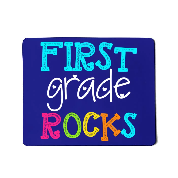 First Grade Rocks Cool Gift Team 1St Grade Teacher Funny Gift Mousepad