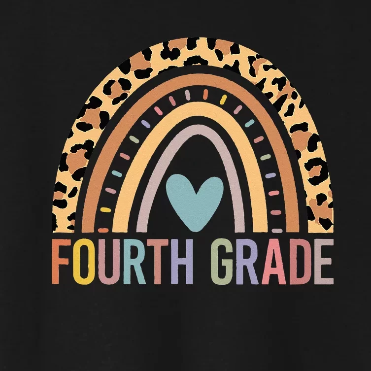 Fourth Grade Rainbow Teacher Team 4th Grade Squad Women's Crop Top Tee