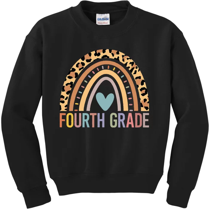 Fourth Grade Rainbow Teacher Team 4th Grade Squad Kids Sweatshirt