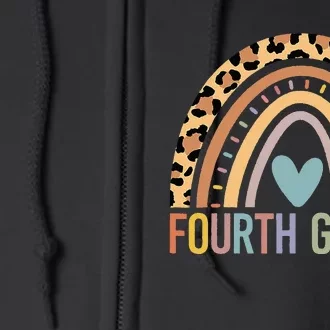 Fourth Grade Rainbow Teacher Team 4th Grade Squad Full Zip Hoodie