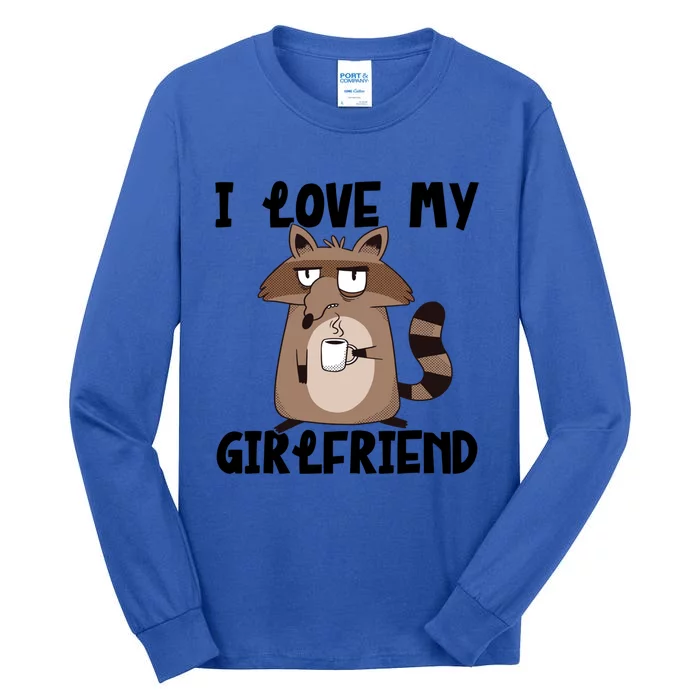 Funny Grumpy Raccoon Friend I Love My Friend Great Gift Tall Long Sleeve T-Shirt