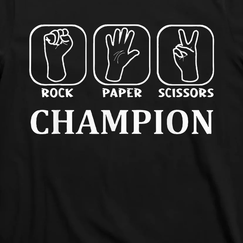 Funny Game Rock Paper Scissors Champion T-Shirt