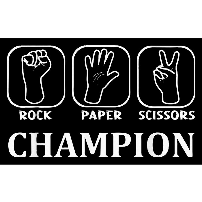 Funny Game Rock Paper Scissors Champion Bumper Sticker