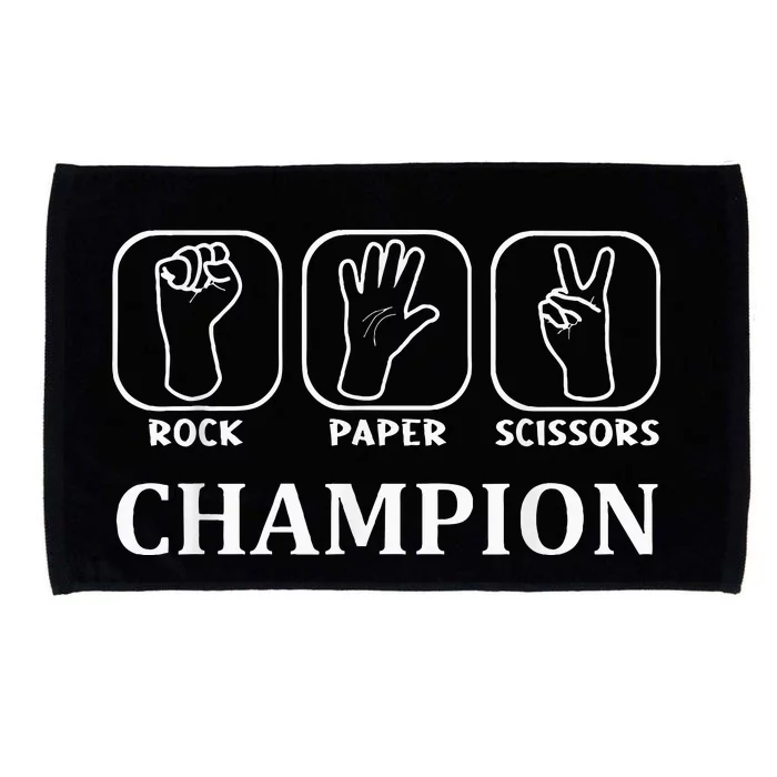 Funny Game Rock Paper Scissors Champion Microfiber Hand Towel