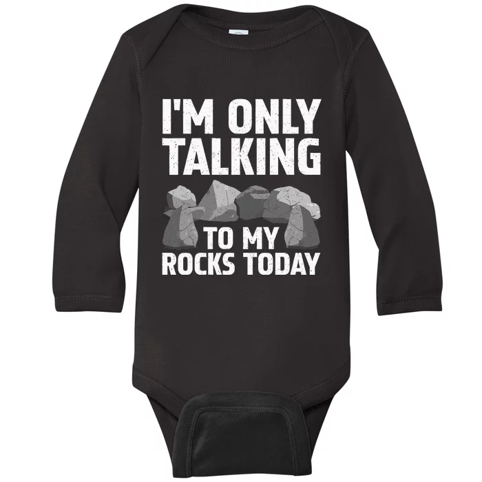 Funny Geology Rock Hound Art Rockhound Lover Baby Long Sleeve Bodysuit