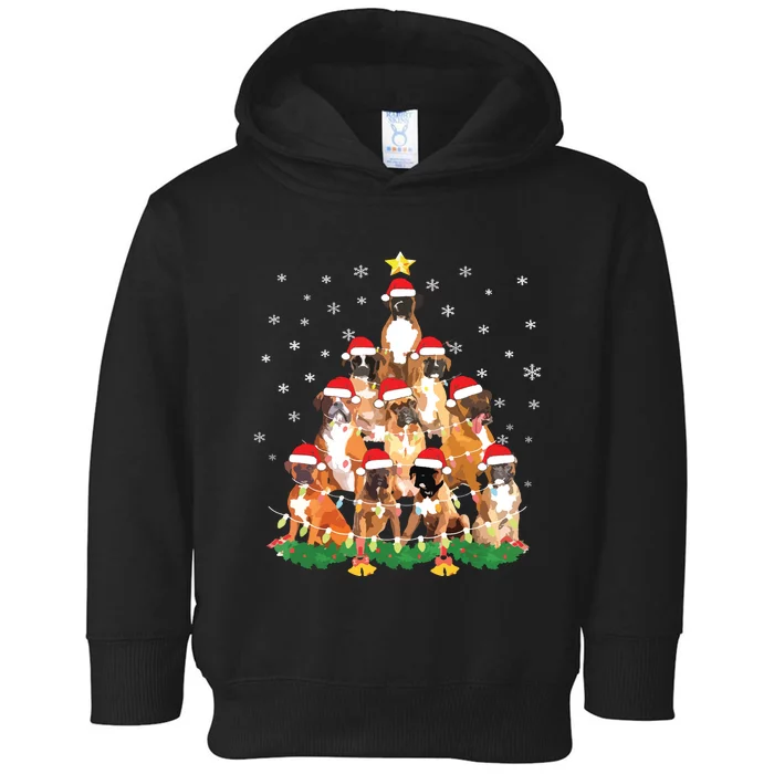 Funny Golden Retriever Christmas Lights Tree Dog Lover Xmas Toddler Hoodie