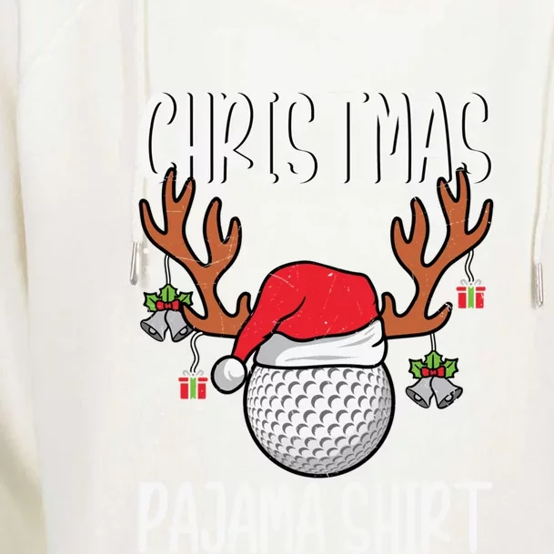 Funny Golf Reindeer Santa Hats This Is My Christmas Pajama Gift Womens Funnel Neck Pullover Hood