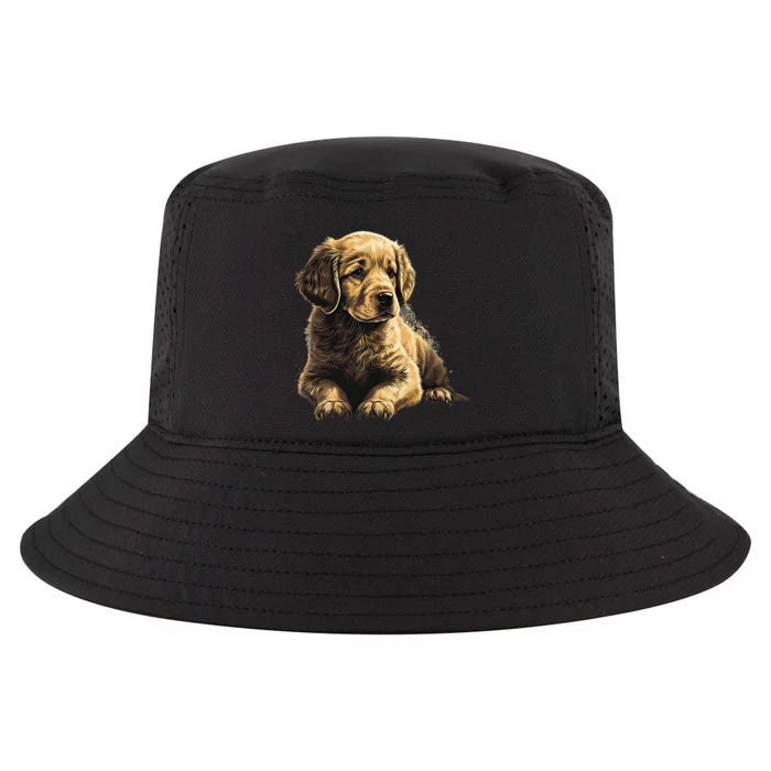 Funny Golden Retriever Puppy Puppies Cool Comfort Performance Bucket Hat