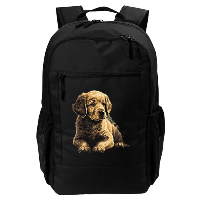 Funny Golden Retriever Puppy Puppies Daily Commute Backpack