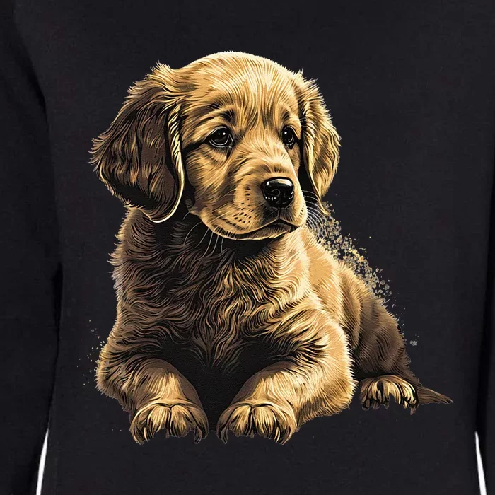 Funny Golden Retriever Puppy Puppies Womens California Wash Sweatshirt