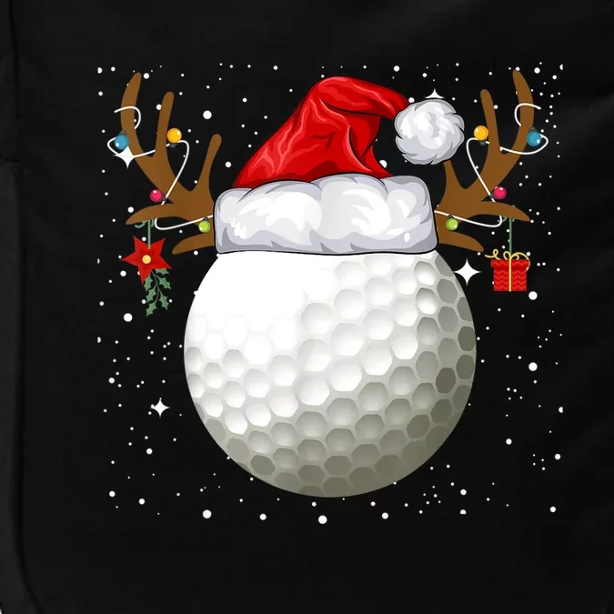 Funny Golf Reindeer Santa Hat Christmas Holiday Gifts TShirt Impact Tech Backpack