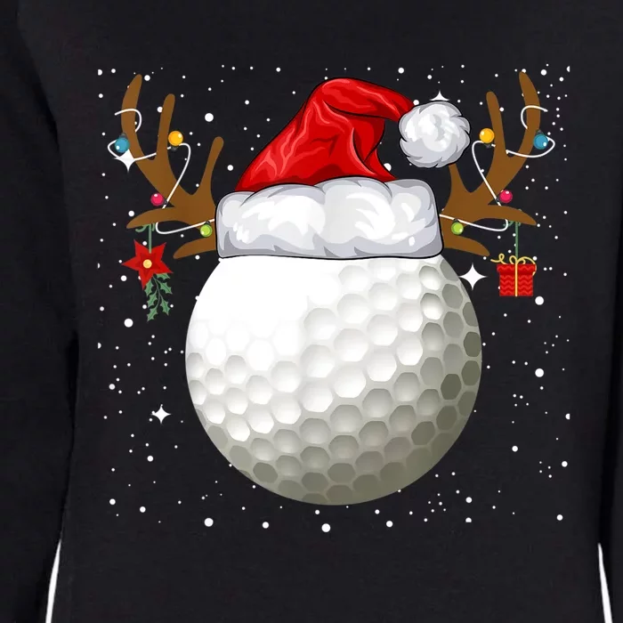 Funny Golf Reindeer Santa Hat Christmas Holiday Gifts TShirt Womens California Wash Sweatshirt